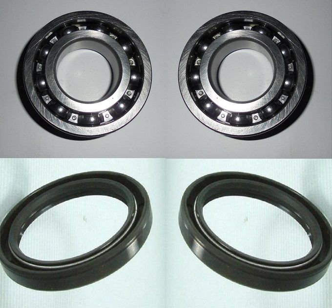 REAR WHEEL BEARING KITS & OUTER OIL SEALS x2 (Triumph Mayflower) (1949- 54) 